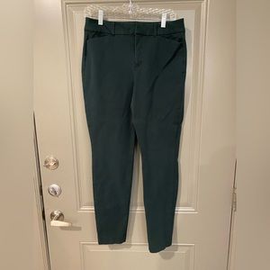 Dark green high waisted Pixie pants from Old Navy